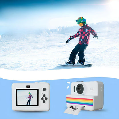 Дитячий фотоапарат з термодруком + 3 рулони паперу, USB, RAINBOW P7 / Дитяча фотокамера миттєвого друку