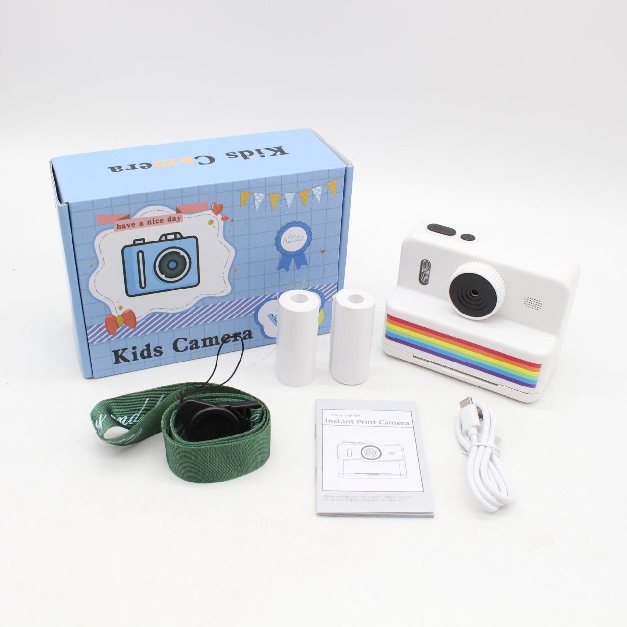 Дитячий фотоапарат з термодруком + 3 рулони паперу, USB, RAINBOW P7 / Дитяча фотокамера миттєвого друку