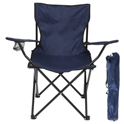 Стілець туристичний розкладний до 100 кг, Темно синій / Складаний стілець, крісло для походів в чохлі