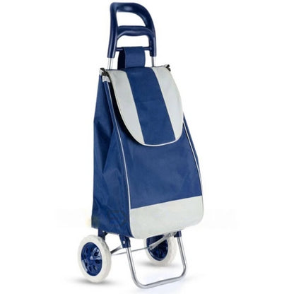 Сумка-візок на колесах до 130кг, 95х35х30см, Темно-синій / Сумка на колесах для покупок / Кравчучка для продуктів