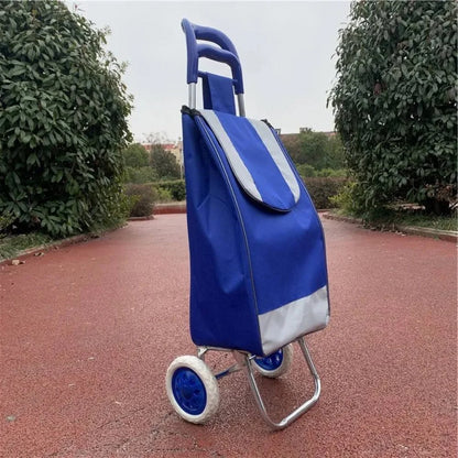 Сумка-візок на колесах до 130кг, 95х35х30см, Темно-синій / Сумка на колесах для покупок / Кравчучка для продуктів