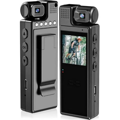 Нагрудна боді камера з поворотом на 180° та дисплеєм 1080p FullHD, L9 / Міні камера / Міні відеокамера