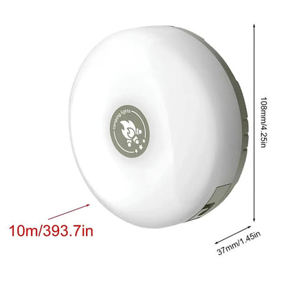 Кемпінговий ліхтар з LED гірляндою 10м, USB, Теплий білий + RGB / Светодиодная гирлянда / Ліхтар-лампа