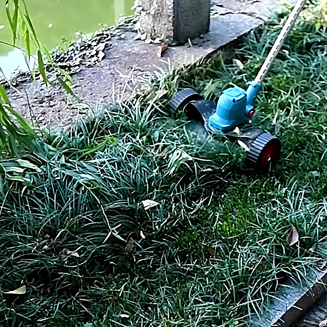 Тример для трави з колесами + 2 акумулятори 48V / Акумуляторна газонокосарка для саду / Косарка для трави