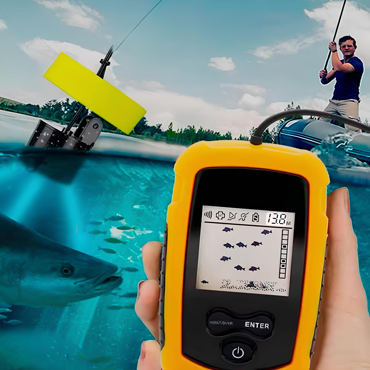 Ехолот для риболовлі FFC1108-1 (до 100м, батарейки) / Бездротовий ехолот / Риболовний ехолот