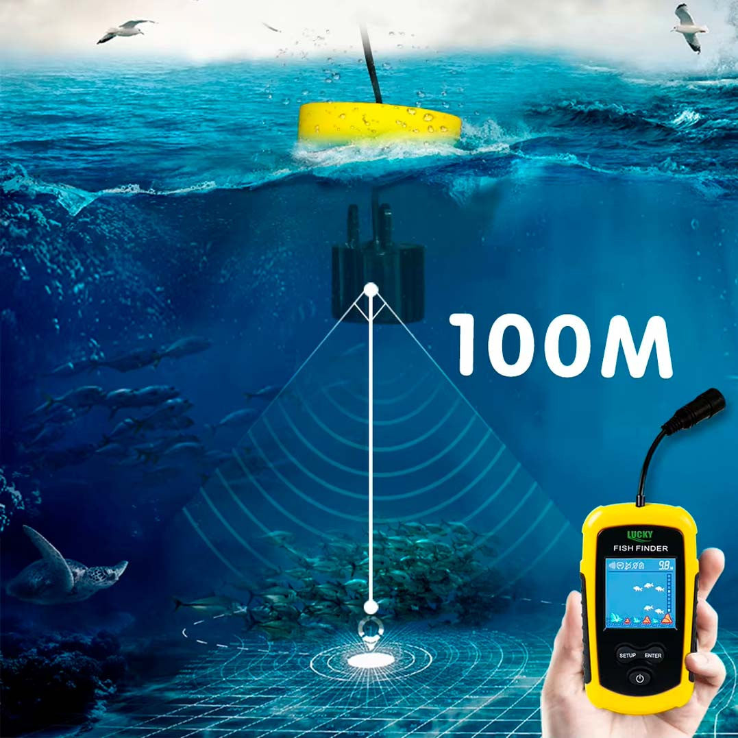 Ехолот для риболовлі FFC1108-1 (до 100м, батарейки) / Бездротовий ехолот / Риболовний ехолот