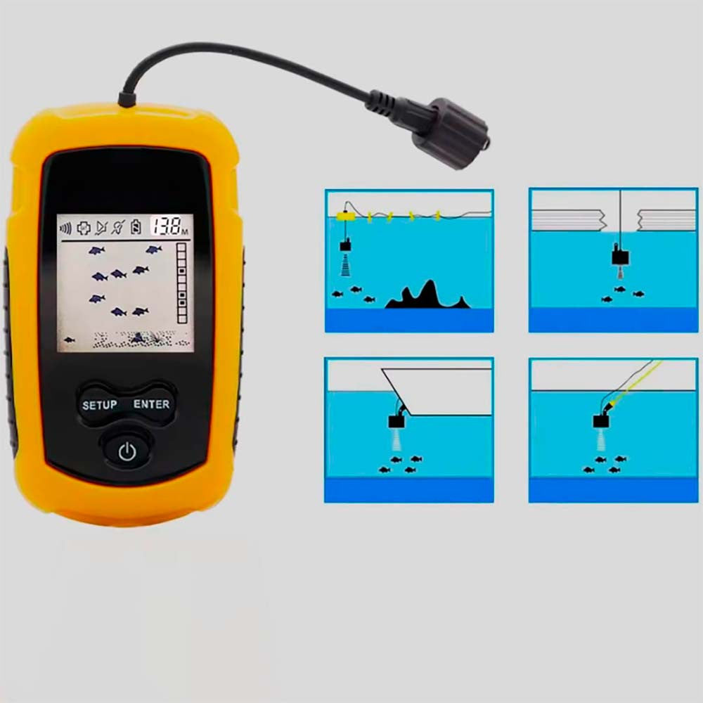 Ехолот для риболовлі FFC1108-1 (до 100м, батарейки) / Бездротовий ехолот / Риболовний ехолот