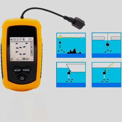 Ехолот для риболовлі FFC1108-1 (до 100м, батарейки) / Бездротовий ехолот / Риболовний ехолот