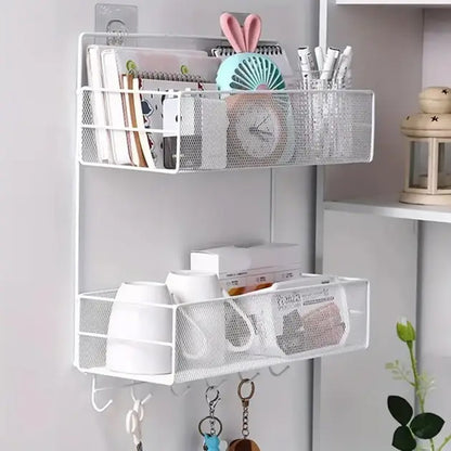 Настінна полиця для ванної 42,5х26x13см, 2 яруси, CY-0172 / Підвісна полиця-органайзер / Полиця на стіну