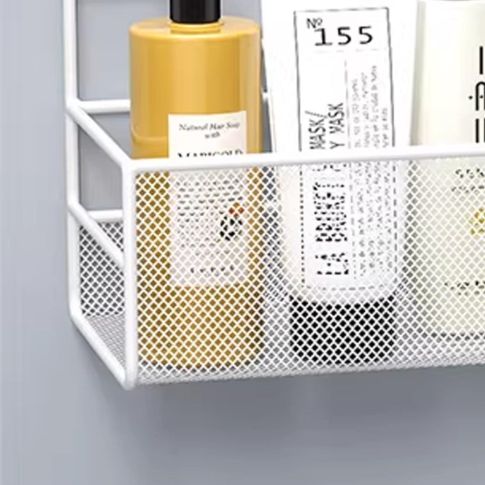 Настінна полиця для ванної 42,5х26x13см, 2 яруси, CY-0172 / Підвісна полиця-органайзер / Полиця на стіну