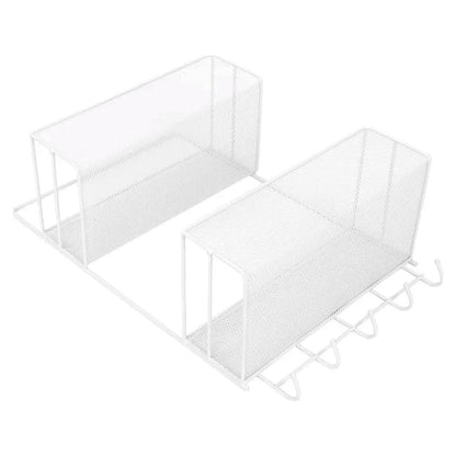 Настінна полиця для ванної 42,5х26x13см, 2 яруси, CY-0172 / Підвісна полиця-органайзер / Полиця на стіну