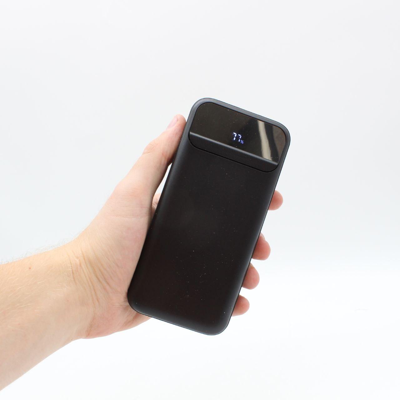 Повербанк на 30000мАг + 3 кабелі, 2xUSB, ZX102 / PowerBank для телефону / Павербанк / Зовнішній акумулятор