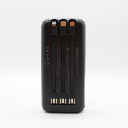 Повербанк на 30000мАг + 3 кабелі, 2xUSB, ZX102 / PowerBank для телефону / Павербанк / Зовнішній акумулятор