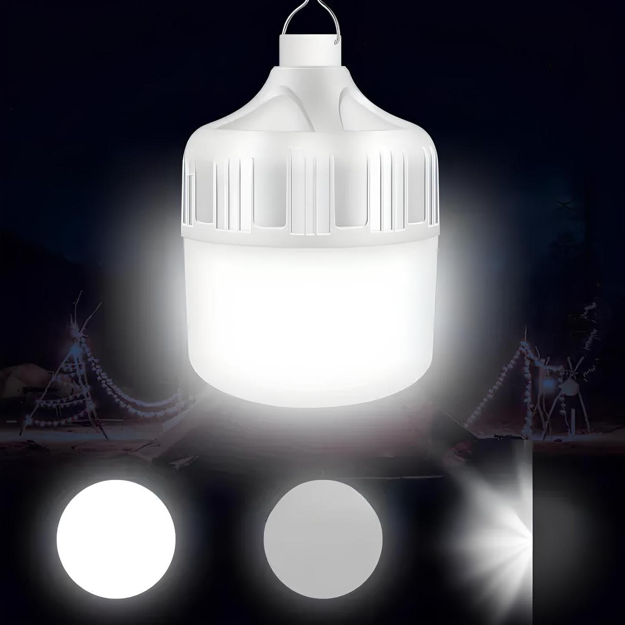 Акумуляторна лампа для кемпінгу з гачком 5Вт, USB, HY-701 / Переносний світильник на акумуляторі