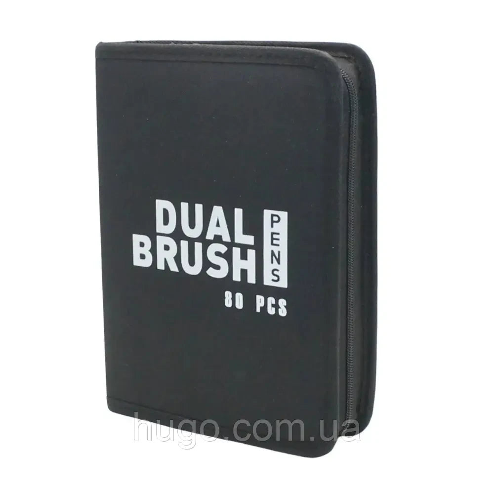 Акварельні маркери двосторонні 80шт з сумкою, Color pencil / Набір для малювання / Маркери для малювання