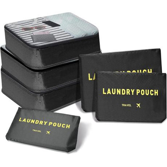 Набір дорожніх органайзерів 6 шт Secret Pouch, Чорний / Органайзери для подорожей