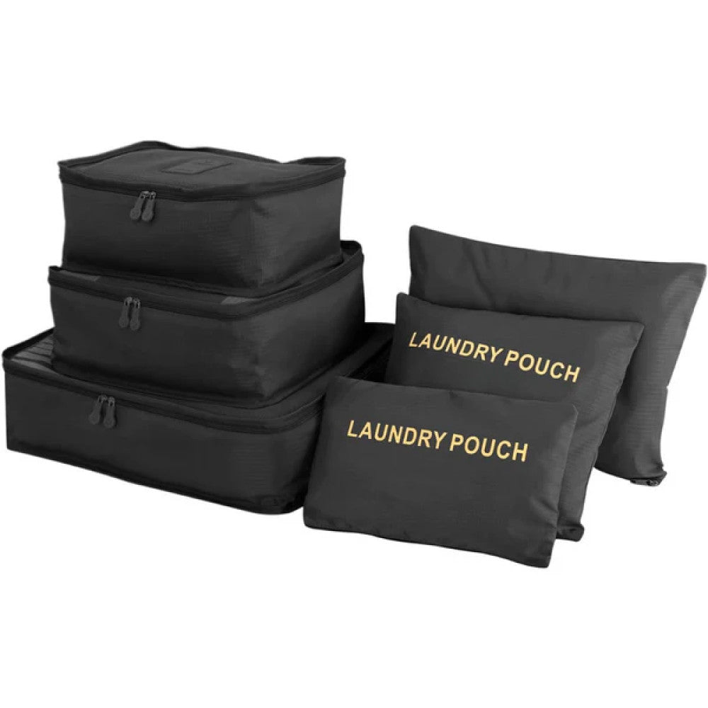 Набір дорожніх органайзерів 6 шт Secret Pouch, Чорний / Органайзери для подорожей