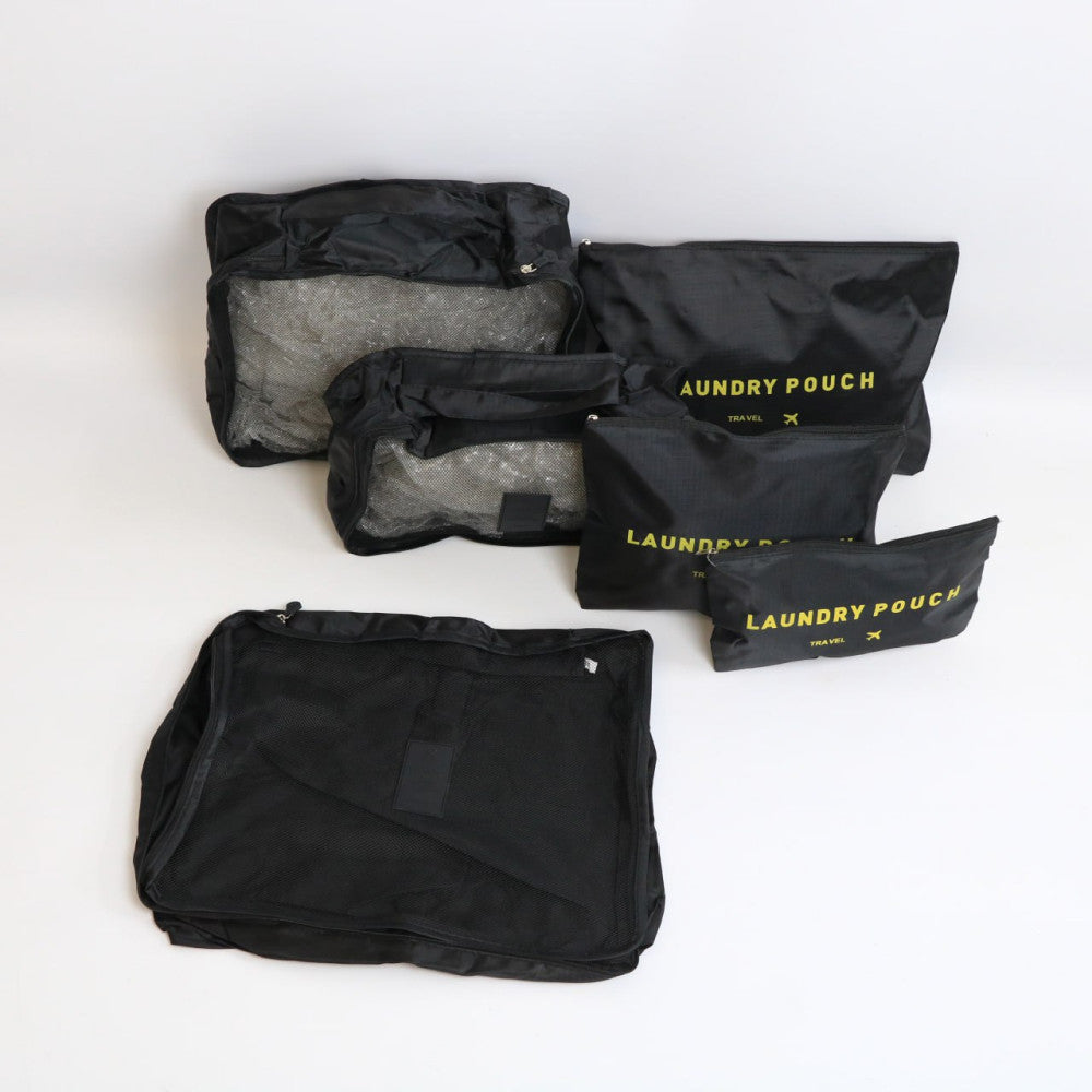 Набір дорожніх органайзерів 6 шт Secret Pouch, Чорний / Органайзери для подорожей