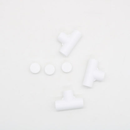 Подвійна вішалка для одягу на 3 полиці (98х58х164см) Білий / Підлогова стійка для речей / Стійка-вішалка в передпокій