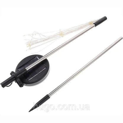 Ліхтар садовий "Феєрверк" на сонячній батареї 2шт, 60LED, ShowTime / Газонний ліхтар від сонячної енергії