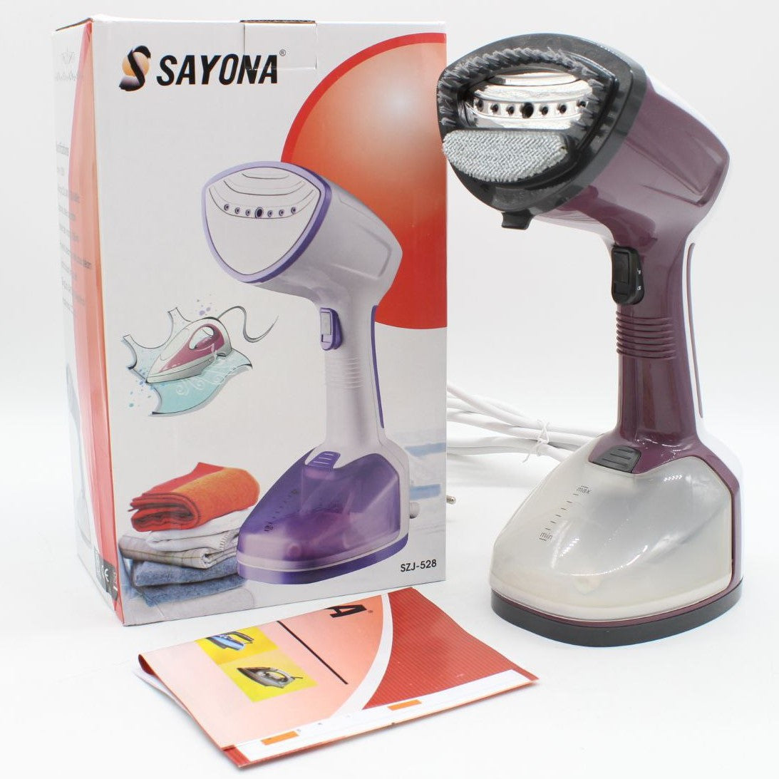 Ручний відпарювач для одягу 1200 Вт, 350мл, від мережі, SAYONA SZJ528, Фіолетовий / Вертикальний парогенератор