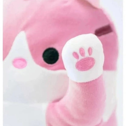 М'яка іграшка-подушка Кіт Батон 90 см, EL-2117-7, Рожевий / Іграшка дитяча обіймашка довгий кіт