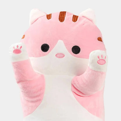 М'яка іграшка-подушка Кіт Батон 90 см, EL-2117-7, Рожевий / Іграшка дитяча обіймашка довгий кіт