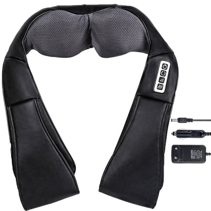 Роликовий масажер для спини та шиї Massager of Neck Kneading, Чорний / Масажна накидка