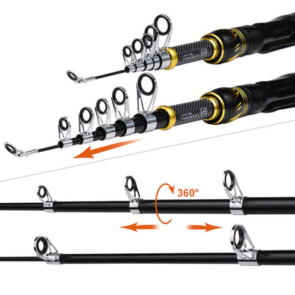 Риболовний набір з вудкою 2,4м + чохол / Універсальний набір для риболовлі / Телескопічна вудка