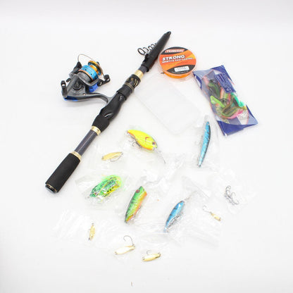 Риболовний набір з вудкою 2,4м + чохол / Універсальний набір для риболовлі / Телескопічна вудка