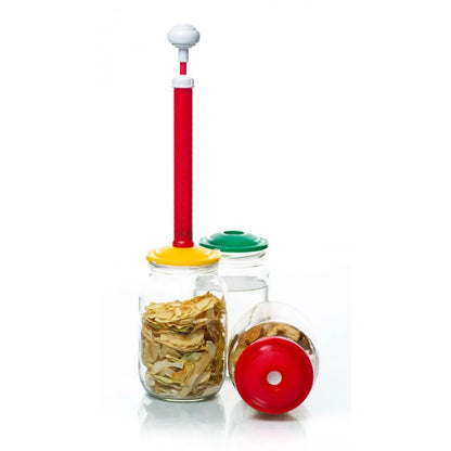 Вакуумні кришки для консервації 9шт + насос / Набір для консервації / Вакуумна система / Кришки вакуумні