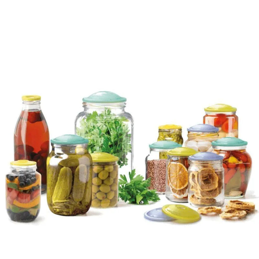 Вакуумні кришки для консервації 9шт + насос / Набір для консервації / Вакуумна система / Кришки вакуумні