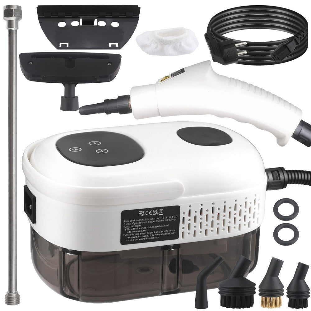 Багатофункціональний пароочисник + 7 насадок, 1,2л, 2500Вт / Ручний пароочисник для прибирання