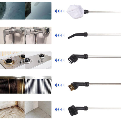 Багатофункціональний пароочисник + 7 насадок, 1,2л, 2500Вт / Ручний пароочисник для прибирання