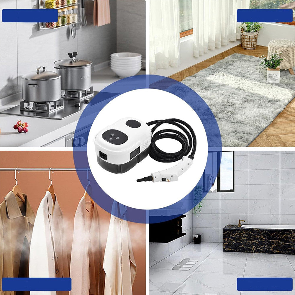 Багатофункціональний пароочисник + 7 насадок, 1,2л, 2500Вт / Ручний пароочисник для прибирання