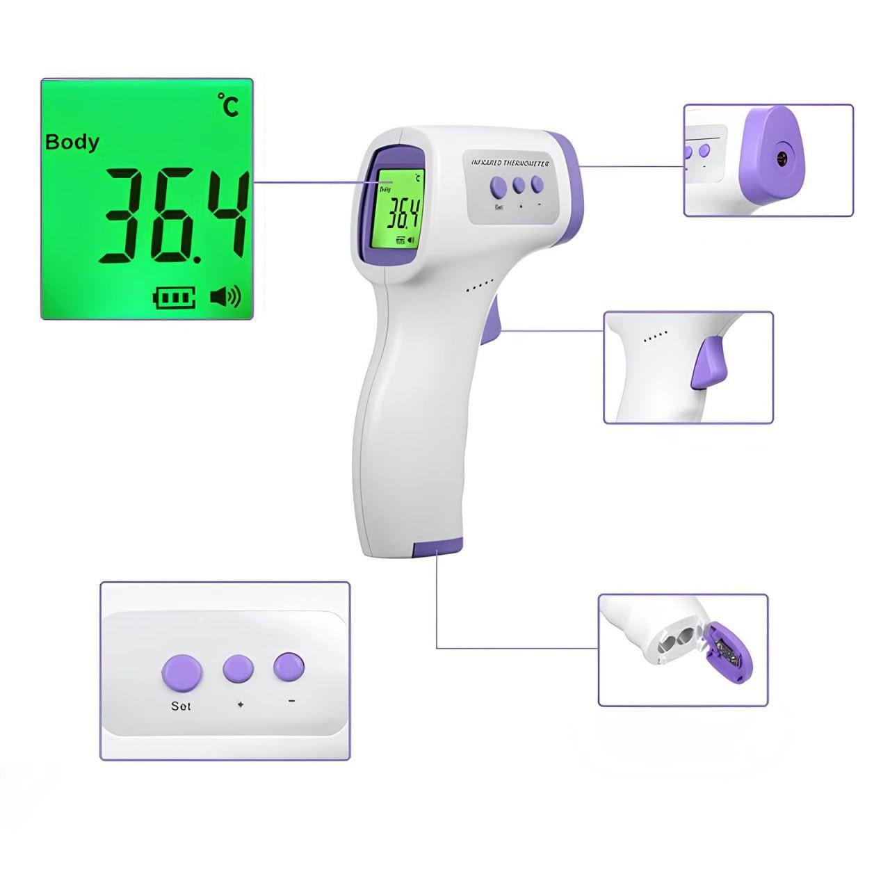 Безконтактний термометр інфрачервоний на батарейках, HL-E31 / Безконтактний градусник / Термометр цифровий