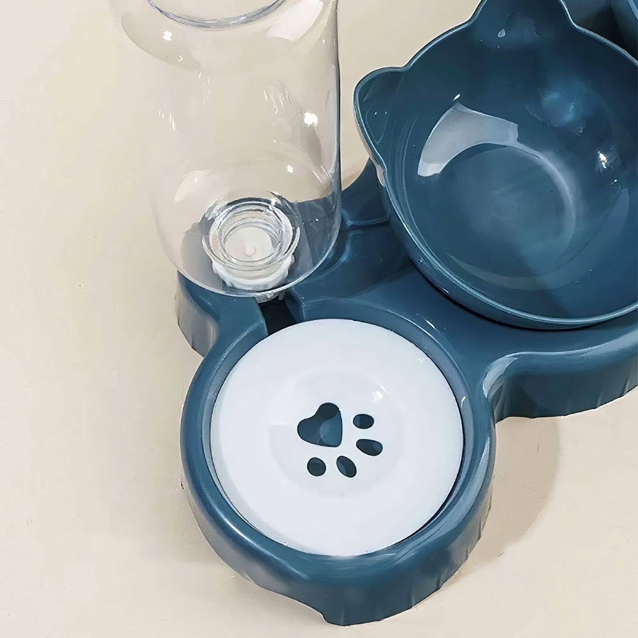 Подвійна миска для кота з автоматичною поїлкою 500 мл / Миска з поїлкою для котів / Тарілка для собаки