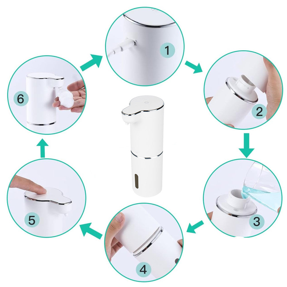 Сенсорний дозатор для рідкого мила 300мл, від USB / Диспенсер для мила / Автоматичний безконтактний дозатор