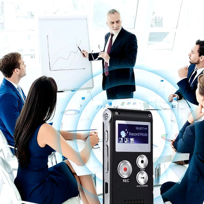 Цифровий диктофон з голосовою активацією та дисплеєм, 8 Гб, MP3, від USB / Міні диктофон портативний