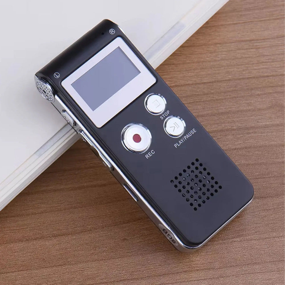 Цифровий диктофон з голосовою активацією та дисплеєм, 8 Гб, MP3, від USB / Міні диктофон портативний