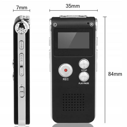 Цифровий диктофон з голосовою активацією та дисплеєм, 8 Гб, MP3, від USB / Міні диктофон портативний