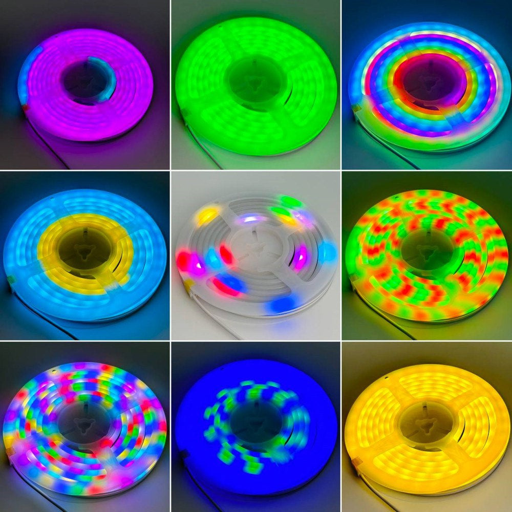 Розумна неонова стрічка RGB від USB, 5м, з Bluetooth + Пульт, SFK-11 / Гнучка світлодіодна стрічка / Гнучкий неон