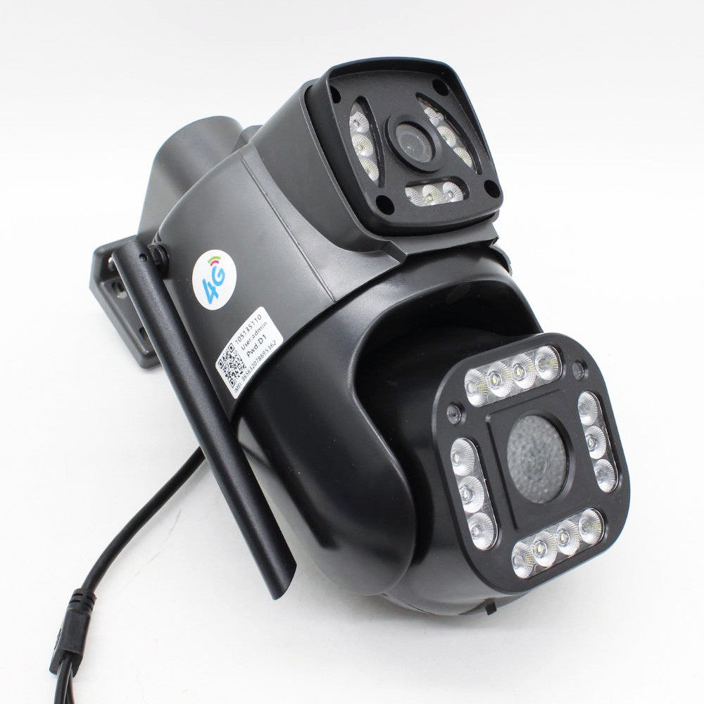 Вулична камера відеоспостереження 4G, 8Мп, Qettopo V380 / Камера з подвійним об'єктивом / Поворотна IP камера