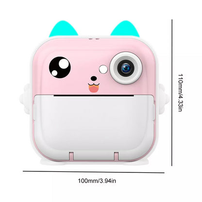 Дитяча камера миттєвого друку 24Мп, от USB +2 рулони паперу, Q5, Рожевий / Камера моментального друку