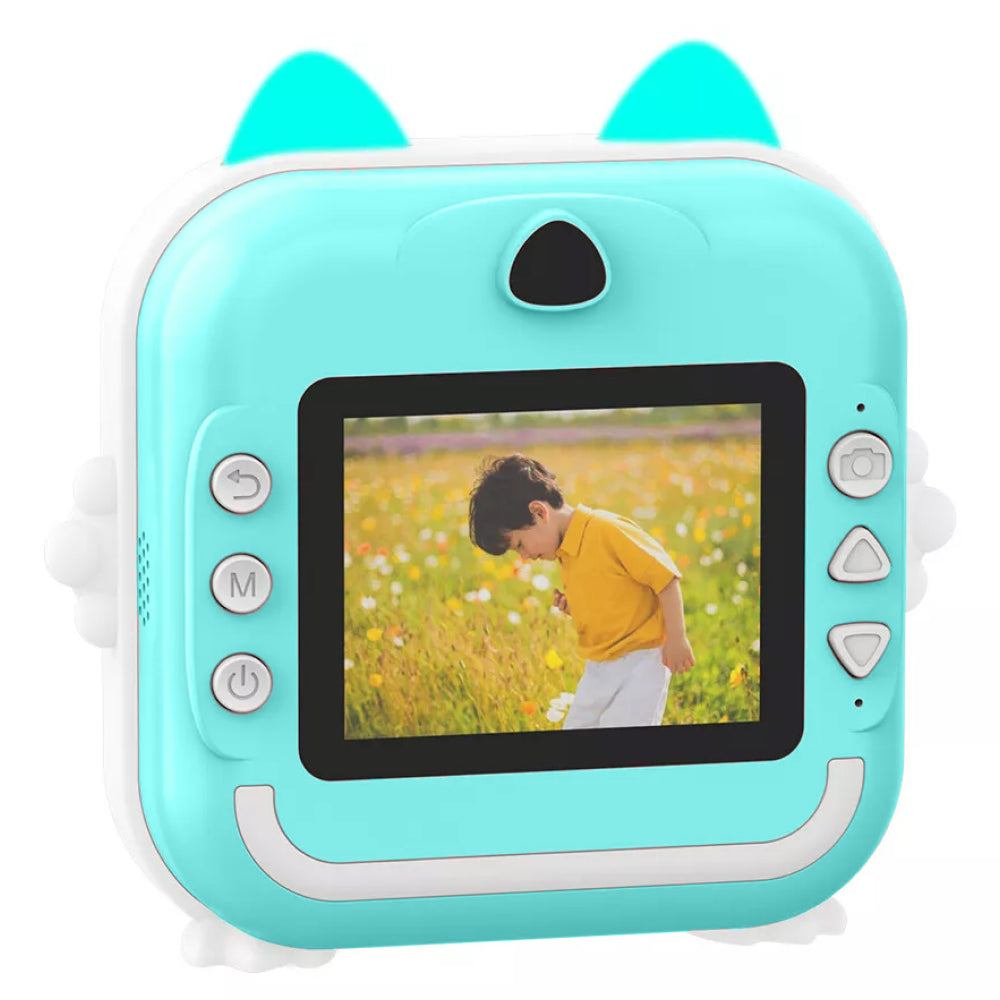 Дитяча камера миттєвого друку 24Мп, USB + 2 рулона паперу, Q5, Блакитний / Цифровий фотоапарат для дітей