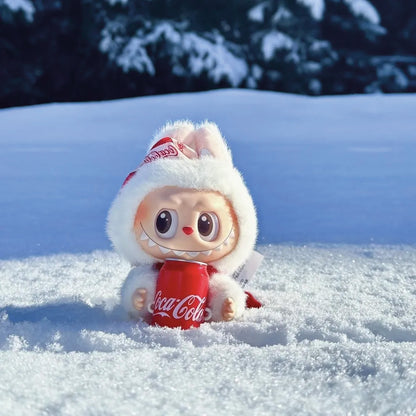 М'яка іграшка-брелок Labubu "Coca-Cola", 17см, Сюрприз / Плюшева фігурка Лабубу / Іграшка сюрприз Labubu