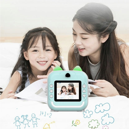 Дитяча камера миттєвого друку 24Мп, USB + 2 рулона паперу, Q5, Блакитний / Цифровий фотоапарат для дітей