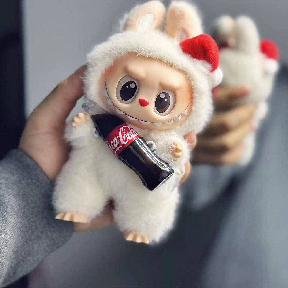 М'яка іграшка-брелок Labubu "Coca-Cola", 17см, Сюрприз / Плюшева фігурка Лабубу / Іграшка сюрприз Labubu