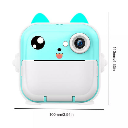 Дитяча камера миттєвого друку 24Мп, USB + 2 рулона паперу, Q5, Блакитний / Цифровий фотоапарат для дітей