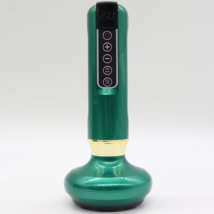 Вакуумний масажер від целюліту з підігрівом та USB, 12 режимів, Зелений / Антицелюлітний масажер для тіла